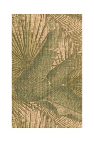 Tappeto in vinile Tropical - Verde e beige