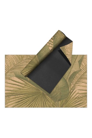 Tappeto in vinile Tropical - Verde e beige