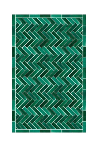 Tapis en vinyle Zellige Verde Esmeralda Vert