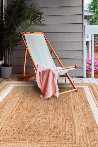 Tapis en vinyle Carthago Beige et blanc