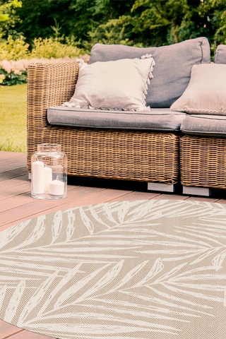 Tapis en vinyle Hojas Beige
