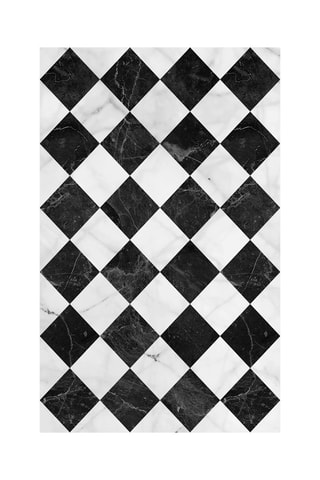 Tappeto in vinile Gadir - Nero e bianco