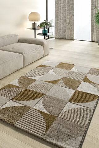 Tapis Melfi - Blanc et kaki
