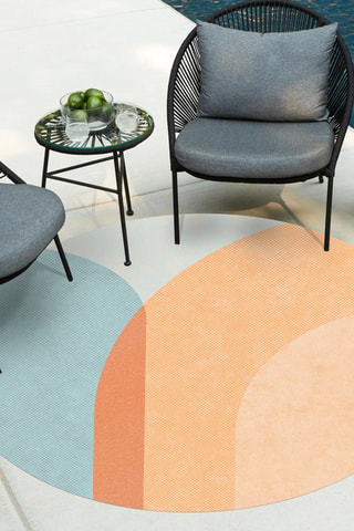 Tapis Joshua Tree - Bleu et orange