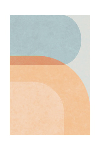 Tapis Joshua Tree - Bleu et orange