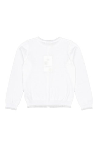 Cardigan - Bianco - Bianco e grigio