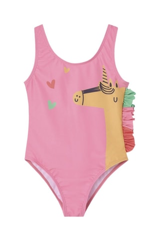 Costume intero - Rosa - Verde, giallo e rosa