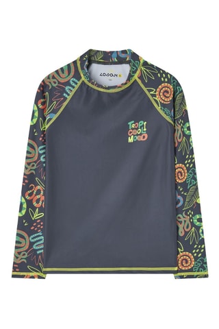 T-shirt - Blu notte - Blu, verde e arancione