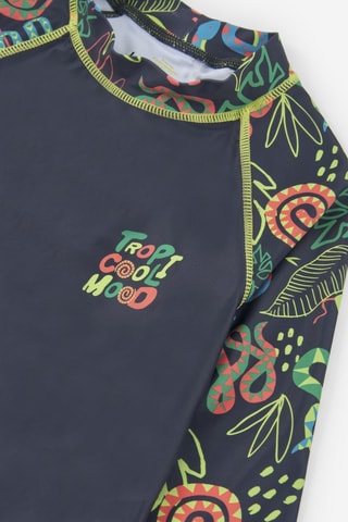 T-shirt - Blu notte - Blu, verde e arancione