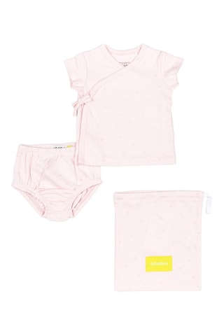 T-shirt e bloomer - Rosa - Bianco, giallo e rosa