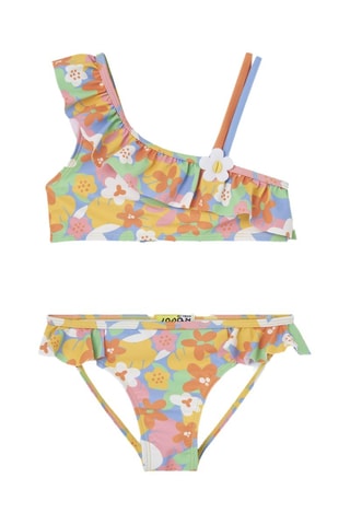 Bikini - Celeste e arancione - Blu, giallo e arancione