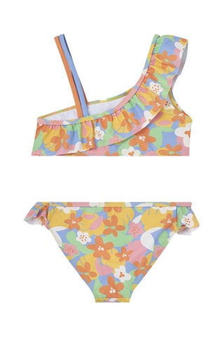 Bikini - Celeste e arancione - Blu, giallo e arancione