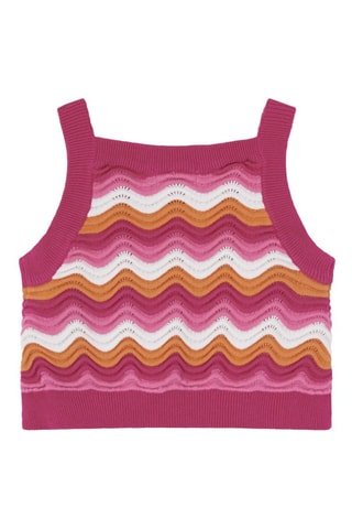 Canotta - Fucsia - Bianco, giallo e rosa