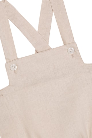 Salopette corta in lino - Beige