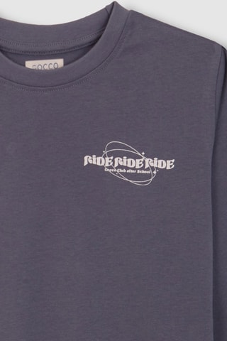 T-shirt - Blu e grigio
