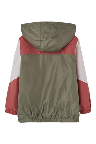 Giacca a vento con cappuccio - Rosso - Rosso, verde e rosa