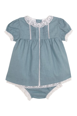 Abito e bloomer in lino - Verde