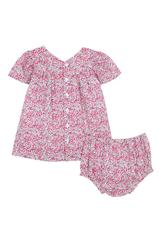 Abito e bloomer - Bianco, blu, giallo e rosa