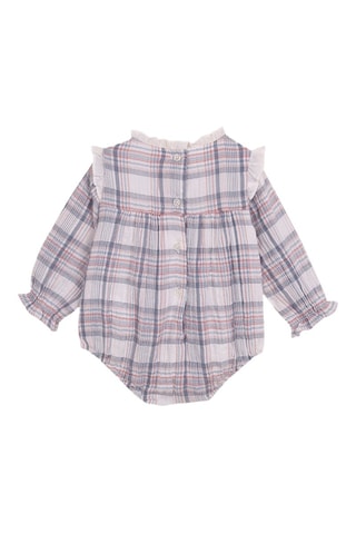 Camicia a body - Bianco e viola