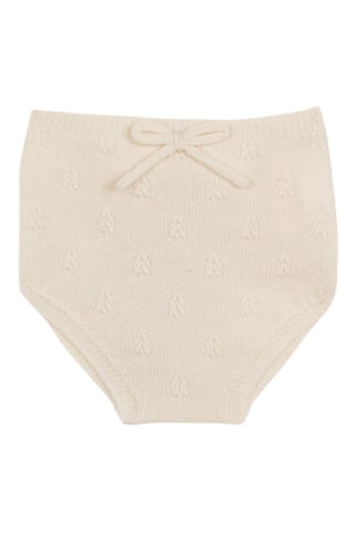 Bloomer in lana e cashmere. - Bianco