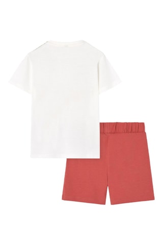 T-shirt e shorts - Bianco e rosso - Bianco, rosso e giallo