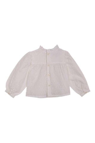 Blusa in plumetis - Bianco