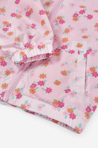 Giubbotto con cappuccio - Rosa chiaro - Verde, arancione e rosa