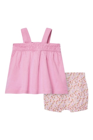 Canotta e bloomer - Rosa - Bianco, verde e rosa