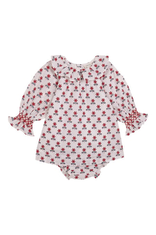 Abito e bloomer - Bianco e rosso