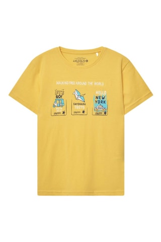 T-shirt - Giallo - Bianco, blu e giallo