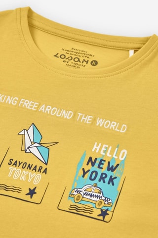 T-shirt - Giallo - Bianco, blu e giallo