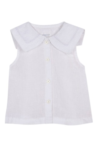 Blusa in lino - Bianco