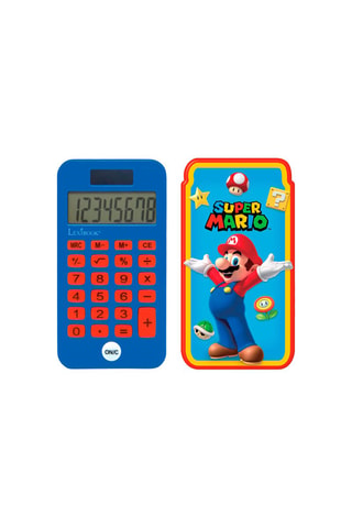 Calculatrice poche avec couvercle de protection Mario - Dès 6 ans