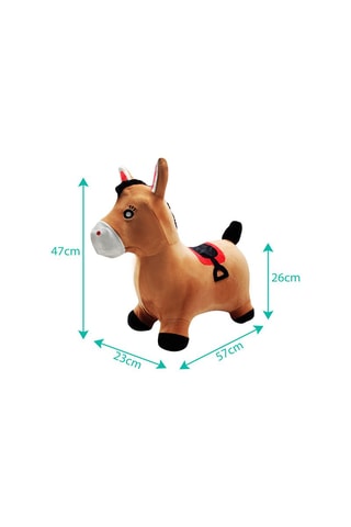 Cheval sauteur gonflable en peluche - Dès 3 ans
