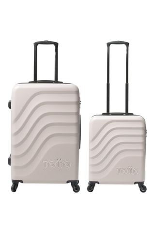 2 valises Bazy (S et M) - Beige - 54 et 68 cm