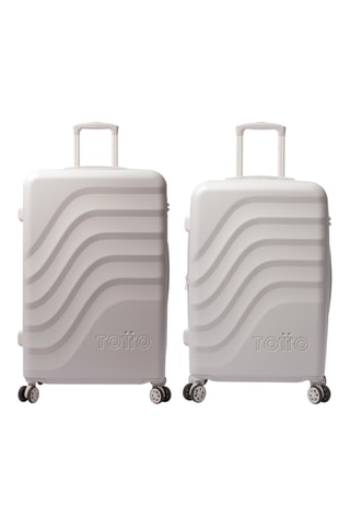 2 valises Bazy+ (M et L) - Beige - 69 et 79 cm