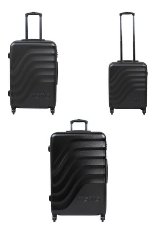 3 valises Bazy (S, M et L) - Noir - 54,68 et 78 cm
