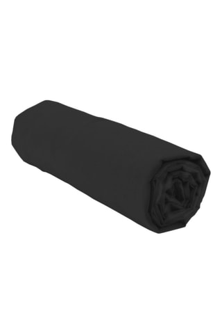 Sábana bajera de algodón 57 hilos/cm² - Negro