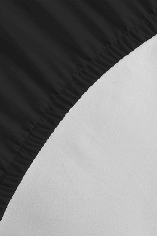 Sábana bajera de algodón 57 hilos/cm² - Negro