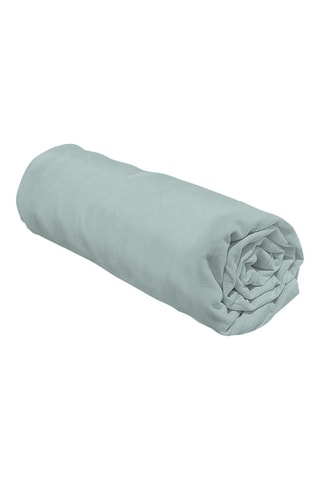 Sábana bajera de percal de algodón 80 hilos/cm² La Beguine - Verde agua