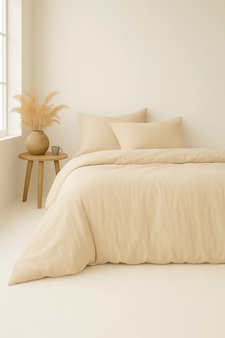 Juego de nórdico de gasa de algodón La Sultane - Beige butternut