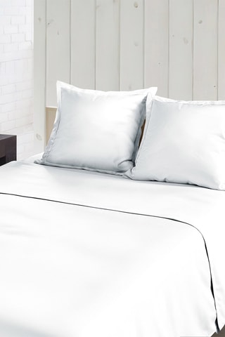 Sábana encimera de percal de algodón 80 hilos/cm² La Beguine - Blanco