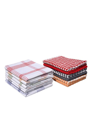 12 paños - Rojo y blanco