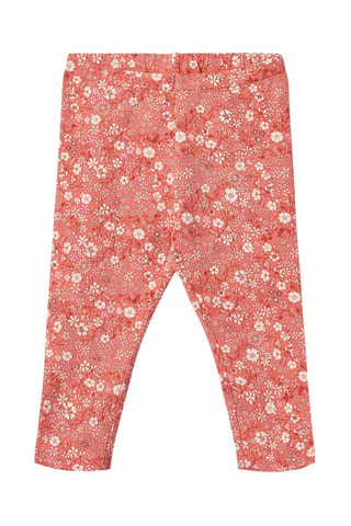 Leggings de algodón orgánico - Blanco y rojo