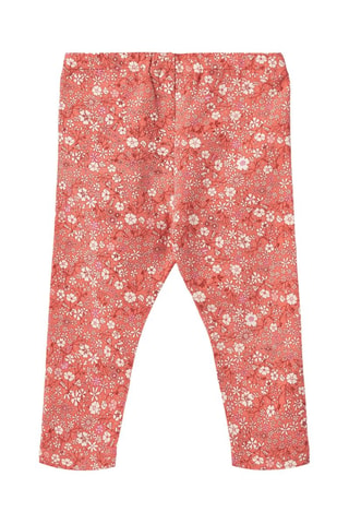 Leggings de algodón orgánico - Blanco y rojo