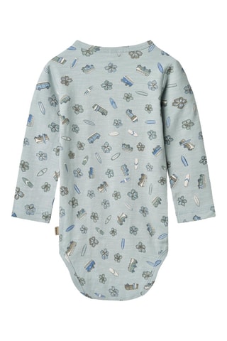 Body de algodón orgánico - Blanco, azul y verde