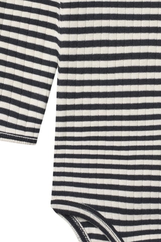 Body de algodón orgánico Berti - Blanco y azul