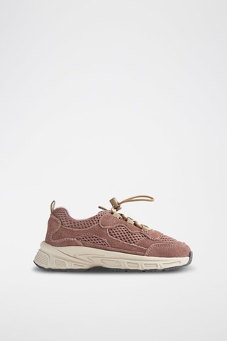 Zapatillas de nobuk Arthur - Beige y rosa