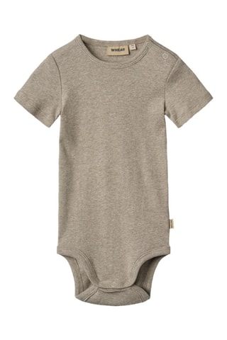 Body de algodón orgánico Timo - Beige y marrón