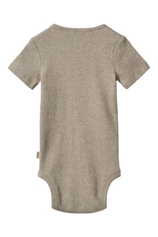 Body de algodón orgánico Timo - Beige y marrón
